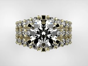 solitaire engagement ring 55 3D Print Model