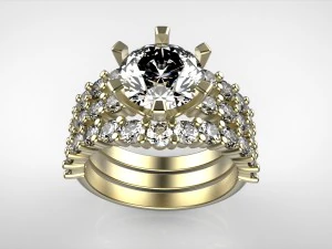 solitaire engagement ring 55 3D Print Model
