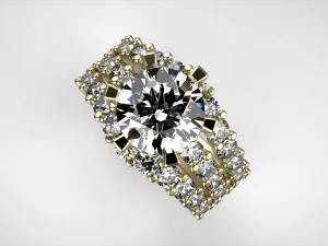 solitaire engagement ring 55 3D Print Model