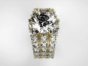solitaire engagement ring 55 3D Print Model