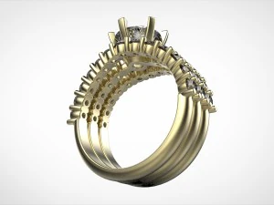solitaire engagement ring 55 3D Print Model
