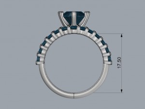 solitaire engagement ring 55 3D 打印模型
