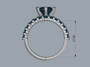 solitaire engagement ring 55 3D Print Model