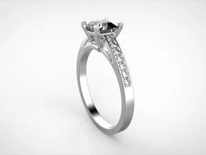 solitaire engagement ring size 53 3D Print Model