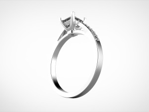 solitaire engagement ring size 53 3D Print Model