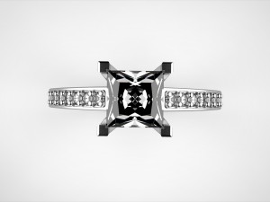 solitaire engagement ring size 53 3D Print Model