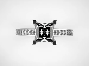 solitaire engagement ring size 53 3D Print Model