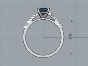 solitaire engagement ring size 53 3D Print Model