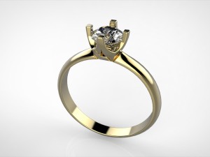 4 prongs engagement ring 3D Print Model