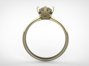 4 prongs engagement ring 3Dプリントモデル