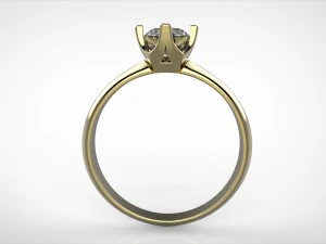 4 prongs engagement ring 3D Print Model