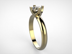4 prongs engagement ring 3Dプリントモデル