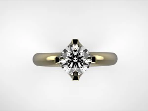 4 prongs engagement ring 3D Print Model