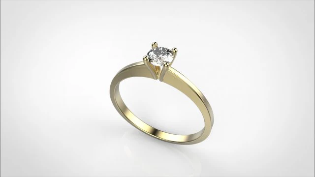 solitaire engagement ring 3D Print Model .c4d .max .obj .3ds .fbx .stl .blend 