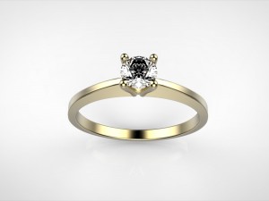 solitaire engagement ring 3D Print Model