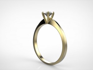 solitaire engagement ring 3D Print Model