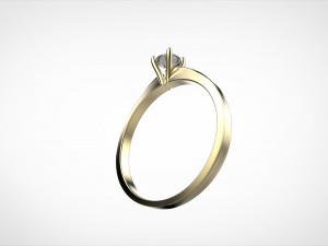 solitaire engagement ring 3D Print Model