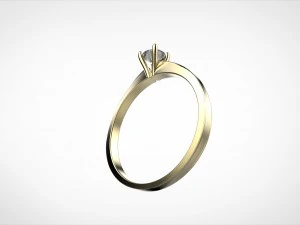 solitaire engagement ring 3D Print Model