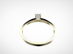 solitaire engagement ring 3D Print Model