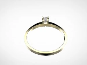 solitaire engagement ring 3D Print Model