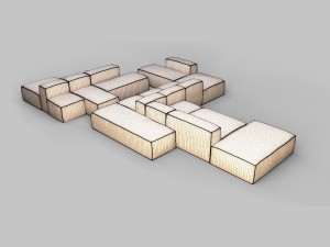 bonaldo sofa 3D मॉडल
