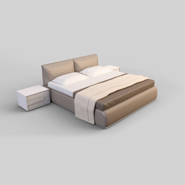 bed 3Dモデル .c4d .max .obj .3ds .fbx .stl .blend 