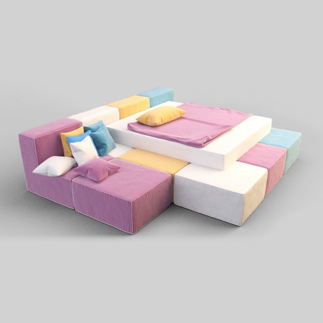sofa 3D मॉडल .c4d .max .obj .3ds .fbx .stl .blend