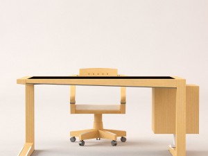 zeno table chair 3Dモデル