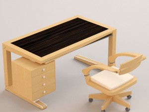 zeno table chair 3Dモデル