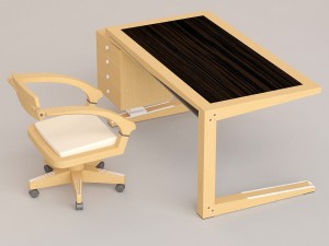 zeno table chair 3Dモデル