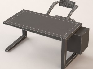 zeno table chair 3Dモデル