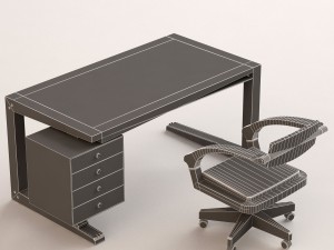 zeno table chair 3Dモデル