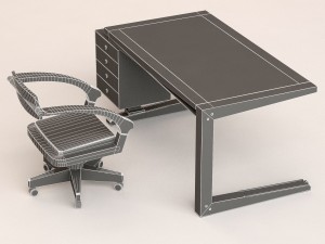 zeno table chair 3Dモデル