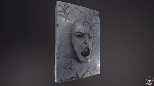stone face 3D Model .c4d .max .obj .3ds .fbx .stl .blend