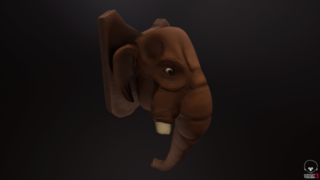 mammoth head pbr 3D 模型 .c4d .max .obj .3ds .fbx .stl .blend 