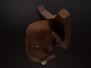 mammoth head pbr 3D 模型