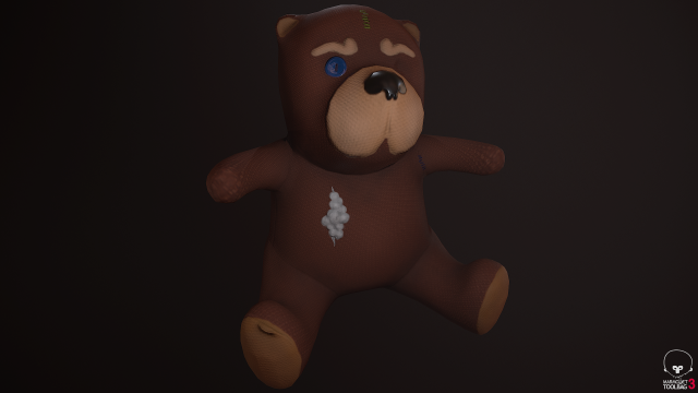 toy bear pbr 3D Модель .c4d .max .obj .3ds .fbx .stl .blend 