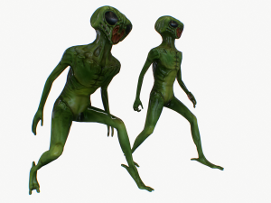 alien rigged lowpoly 3D-Modell