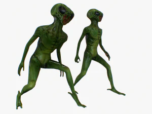 lowpoly truccato alieno Modello 3D