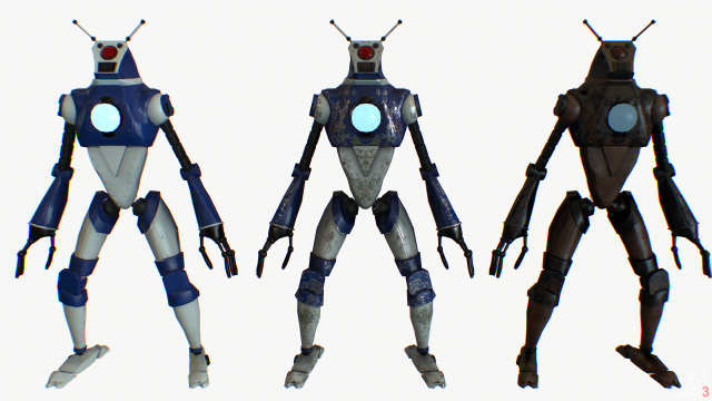 robot pbr Modèle 3D .c4d .max .obj .3ds .fbx .stl .blend 