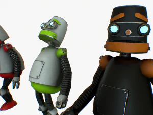 로봇 만화 조작 pbr 3D 모델