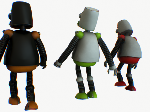 robot cartoon rigged pbr 3D Model
