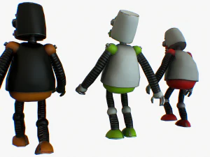 robot cartoon rigged pbr 3D Model