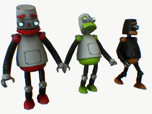 robot cartoon rigged pbr 3D Model