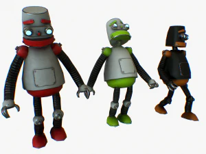 robot cartoon rigged pbr 3D Model