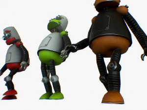 robot cartoon rigged pbr 3D Model