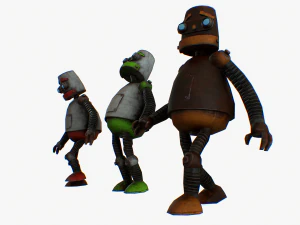 robot cartoon rigged pbr 3D Model