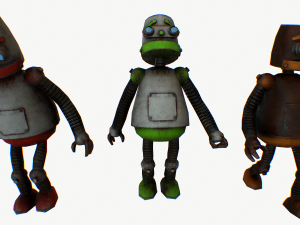 robot cartoon rigged pbr 3D Model