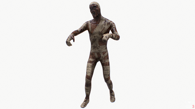mummy rigged pbr 3D 模型 .c4d .max .obj .3ds .fbx .stl .blend 