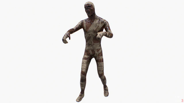 mummy rigged pbr 3D Model .c4d .max .obj .3ds .fbx .stl .blend 